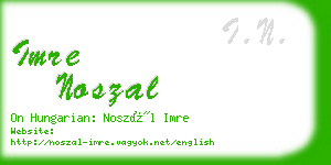 imre noszal business card